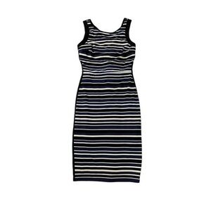 White‎ House Black Market Women's Tank Dress with Belt Striped Size 0 NWT